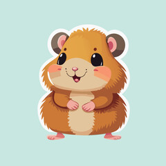 Cute hamster vector