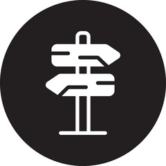 road sign glyph icon