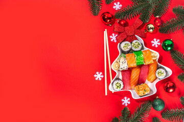 Sushi for Christmas New Year party