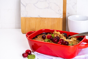 Cranberry oatmeal crumble