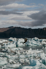 J&ouml;kuls&aacute;rl&oacute;n glacier lake in Iceland