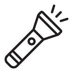 flashlight line icon