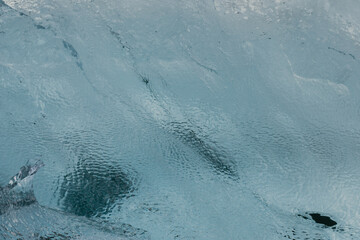 Close up texture of the ice in Iceland