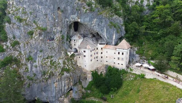 drone video predjama caste Slovenia europe	
