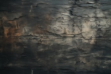 Close up rough painted matt black rock wall template texture