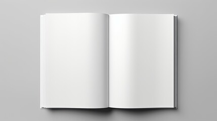 Fototapeta premium 3D Rendering of Opened Blank White A4 Magazine Brochure Mockup 
