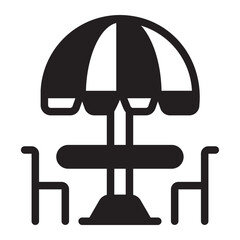seating glyph icon