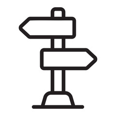 street sign line icon