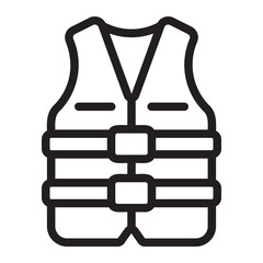 life jacket line icon