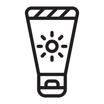 recommend clip art: sunscreen line icon
