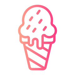 ice cream gradient icon