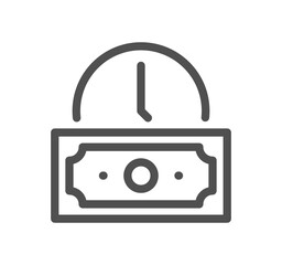 Time related icon outline and linear symbol.	
