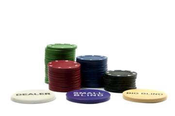 poker chips dealer blind and big blind