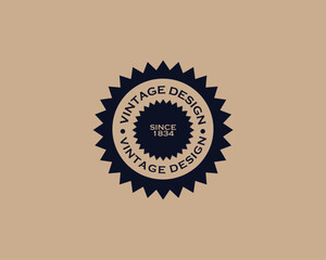 Vintage logo design vector template. Retro vintage badge, label, logotype.