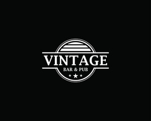 Vintage logo design vector template. Retro vintage badge, label, logotype.