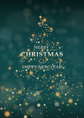 冬の背景メッセージ入りベクター素材