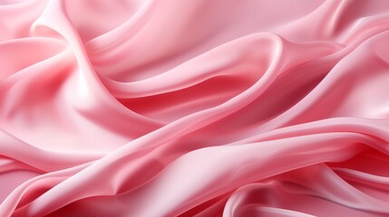 Obraz premium A vibrant display of femininity and delicacy, pink cloth adorned with lilac and peach flowers evokes feelings of softness and grace, tempting one to drape it over their form