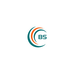 BS B S letter logo design. Initial letter BS linked circle uppercase monogram logo blue  and white. BS logo, B S design. BS, B S