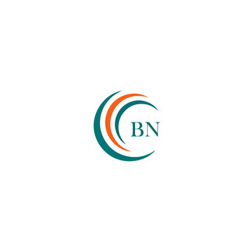 BN B N letter logo design. Initial letter BN linked circle uppercase monogram logo blue  and white. BN logo, B N design. BN, B N