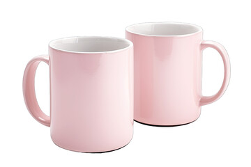 Thermos cup, set ceramic coffee mug, warmer cup cute pink mugs  on transparent background