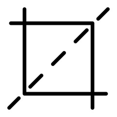 crop line icon