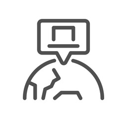 Digital nomad related icon outline and linear symbol.	
