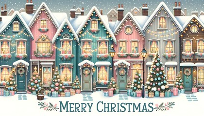 Merry Christmas Themed Image, Christmas tree, beautiful and peaceful place