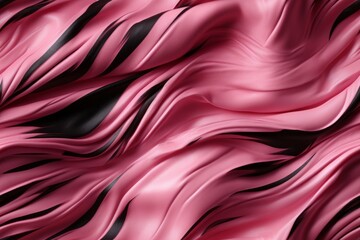 Obraz premium pink zebra print with striking black and pink stripes