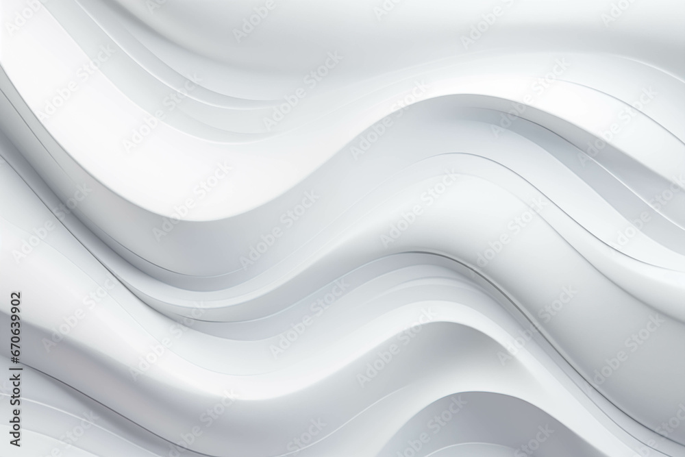Fototapete abstract waves of white generative ai. created with generative ai technology