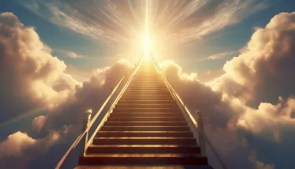 Fotobehang Stairway to heaven © PolacoStudios