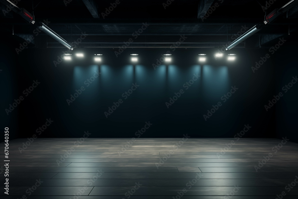 Poster a captivating display of illuminated lights in a mysterious space generative ai. created with genera