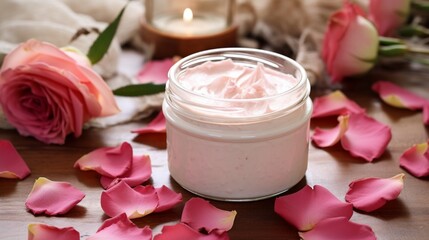 milk and rose   generated by AI