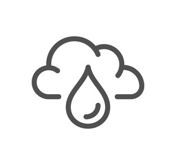 Weather related icon outline and linear symbol.	
