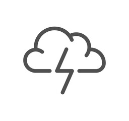 Weather related icon outline and linear symbol.	
