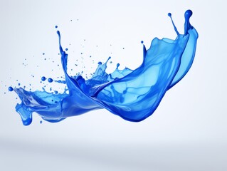 blue paint splash on white background