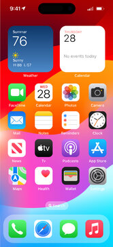 iOS 17.1 Home Screen Vector SVG October 2023