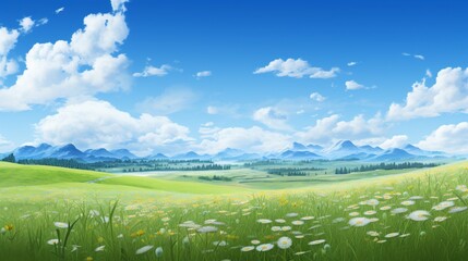 field of grass and sky   generated by AI