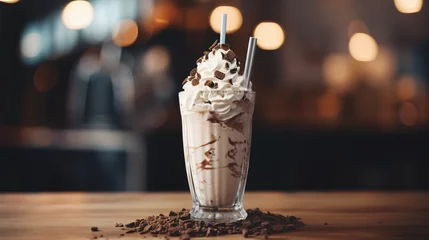 Türaufkleber milk shake Generative AI © Quentin