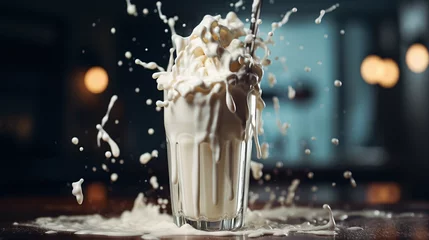 Gordijnen milk shake Generative AI © Quentin