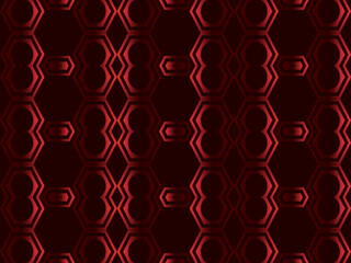 Red metal abstract background with retro concept. Unique red steel ornament..