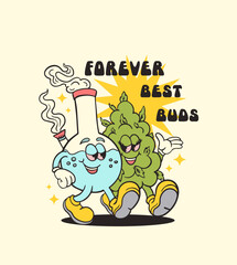 marijuana Bud and bong, T-shirt print, Best Buds