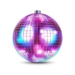 Disco Ball Against a White Background