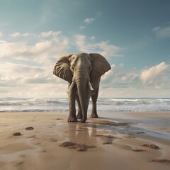 Fototapeta na wymiar The Gentle Giants: Marveling at the Grandeur and Grace of Elephants in the Wild