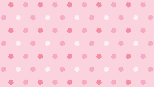 シンプル花柄の壁紙_(ピンク背景)