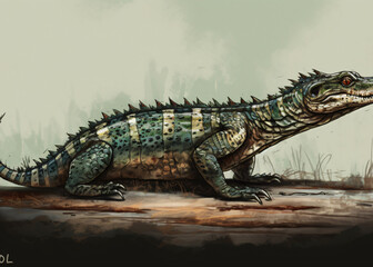 Naklejka premium crocodiles & reptil