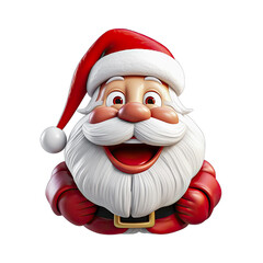 Santa Claus mascots on transparent background generative ai