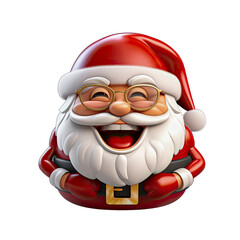 Santa Claus mascots on transparent background generative ai