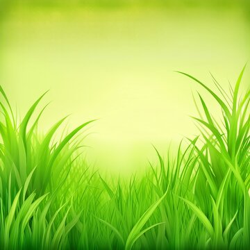 grass illustration background with empty space