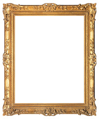 Picture frame in the Baroque style on a transparent background, in PNG format.