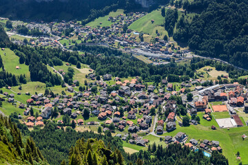 Wengen and Lauterbrunnen villages